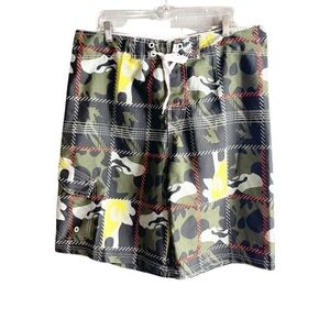 Non Stop Sofich men Camo drawstring size 38 swim shorts